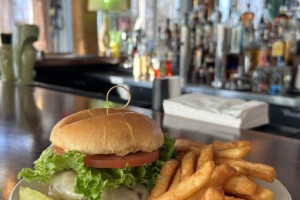 cheeseburger and fries